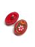 Picture of Czech Vintage Glass Button Flower 42x26mm Red x1