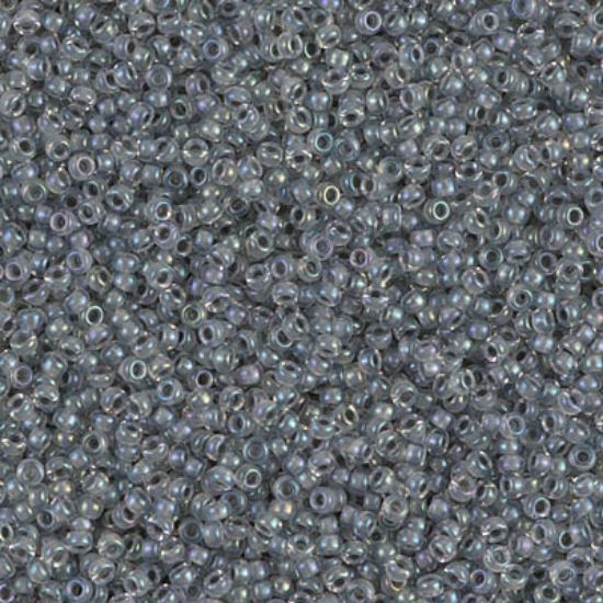 Picture of Miyuki Seed Beads 15/0 2210 Gray Lined Crystal AB x10g