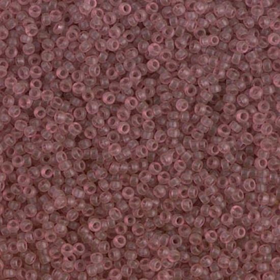 Picture of Miyuki Seed Beads 15/0 1606 Dyed Semi-Frosted Transparent Rose x10g