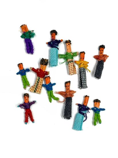 Picture of Guatemalteekse gelukpoppetjes. Zak met 12 handgemaakte kleine poppen