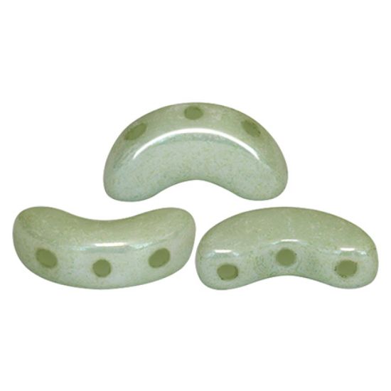 Picture of Arcos® par Puca® 5x10mm Opaque Light Green Ceramic Look x10g