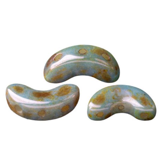 Picture of Arcos® par Puca® 5x10mm Opaque Mix Blue Green Ceramic Look  x10g