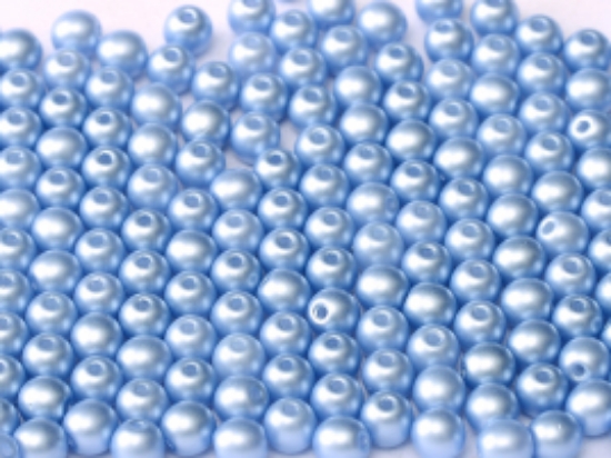 Picture of Round Beads 4mm Pastel Light Sapphire x100
