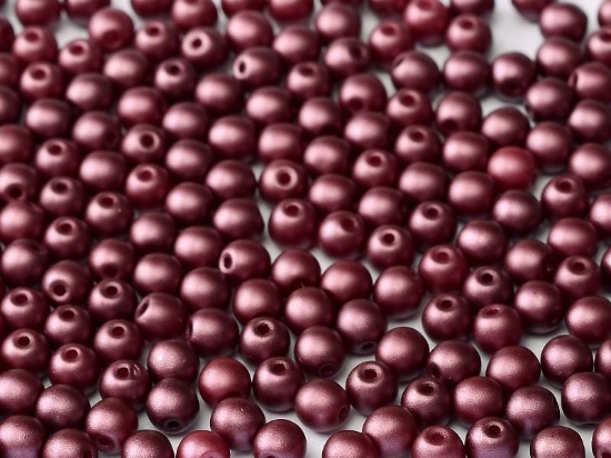 Picture of Round Beads 4mm Pastel Burgundy x100