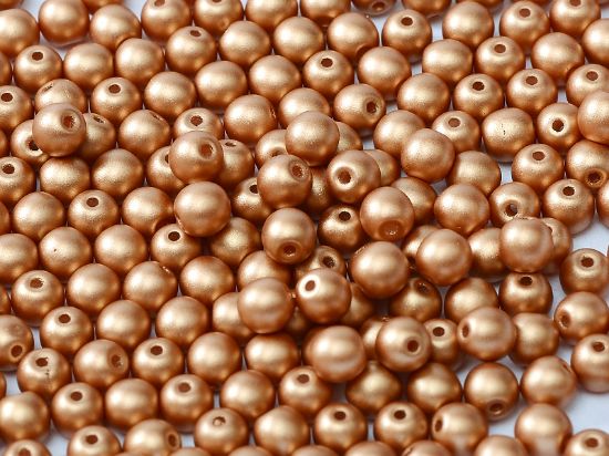 Picture of Round Beads 6mm Metallic Copper x25