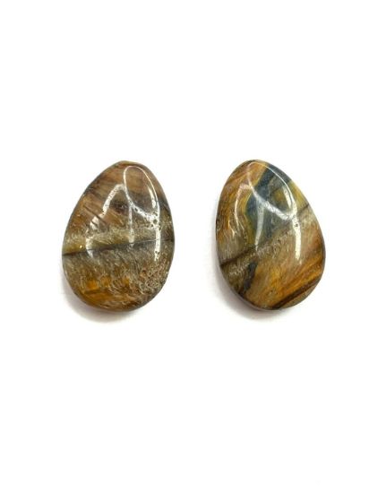 Picture of Tigereye bead (natural) Drop 25x18mm x1