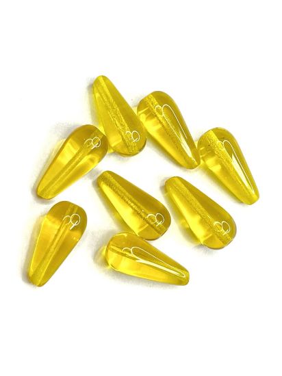 Picture of Drop Glass 20mm Yellow x5