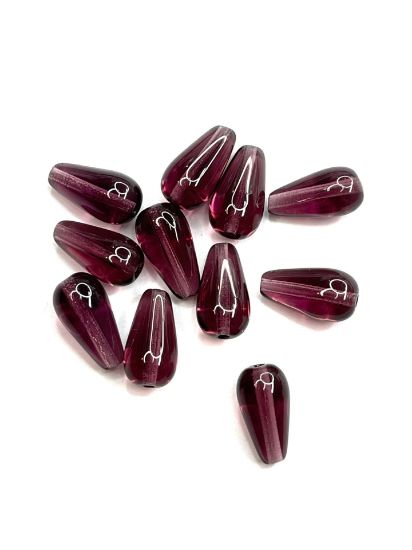 Picture of Glass Drop 14mm Purple x10