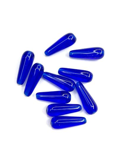 Picture of Glass Drop 16mm Cobalt x10