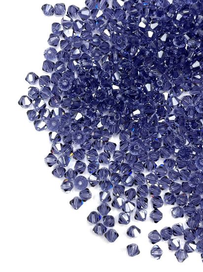 Picture of Preciosa Bead Rondell 4mm Tanzanite x100 