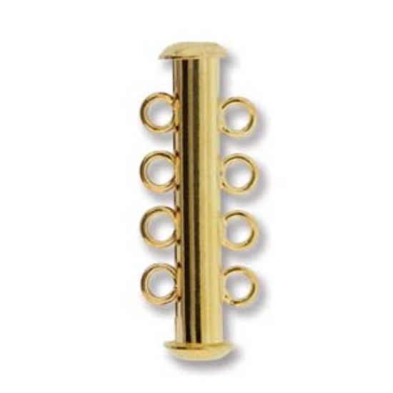 Picture of Magnetic Clasp 26mm 4-strand Gold Plate x1 