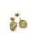 Picture of Premium Ear Stud Lace round 12mm Gold Plate x2 