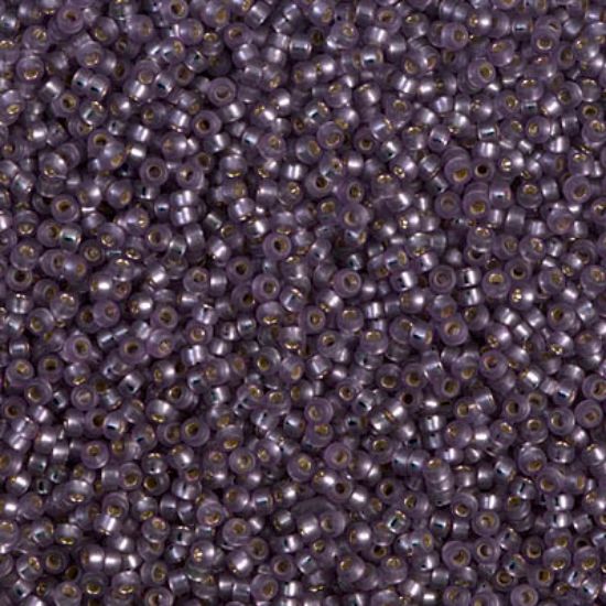 Picture of Miyuki Seed Beads 15/0 1655 Dyed Semi-Frosted Silver Lined Mulberry x10g