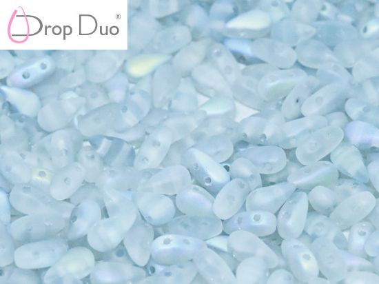 Picture of DropDuo® 3x6mm Crystal Blue Rainbow Mat x50
