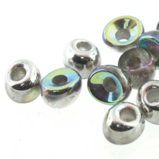 Picture of Nano Beads 5x10mm Nano Crystal Silver Rainbow x25