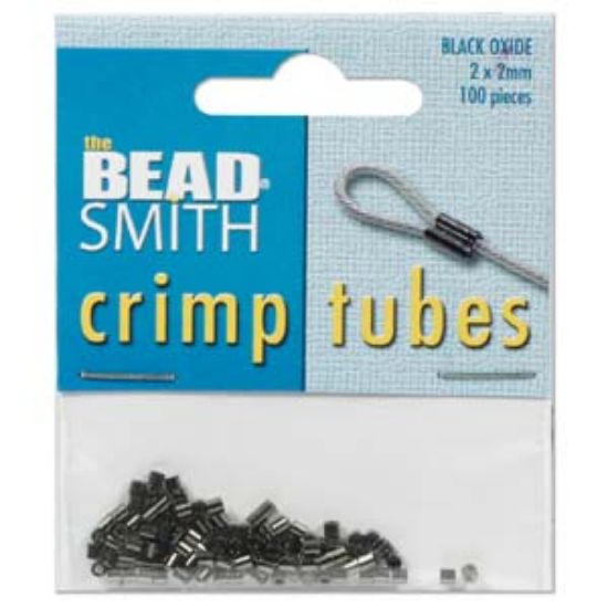 Picture of BeadSmith Tube Crimp 2x2mm Black x100