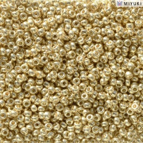 Picture of Miyuki Rocaille 11/0 5101 Duracoat Galvanized Pale Gold x10g 