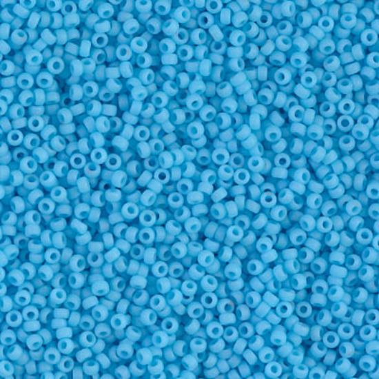 Picture of Miyuki Seed Beads 11/0 413F Opaque Turquoise Blue Mat x10g