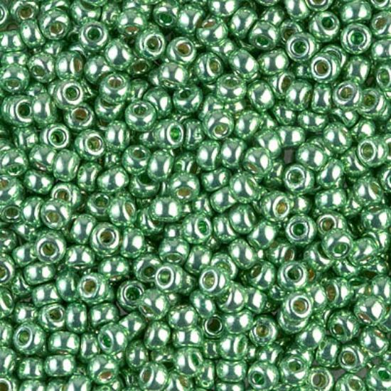 Picture of Miyuki Rocaille 8/0 4214 Duracoat Galvanized Dark Mint Green x10g