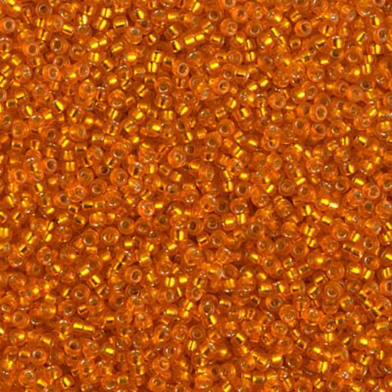 Picture of Miyuki Seed Beads 15/0 1625 Semi-Mat Silver Lined Squash x10g