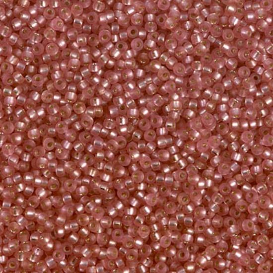 Picture of Miyuki Seed Beads 15/0 1627 Dyed Semi Mat Silver Lined Light Cranberry x10g