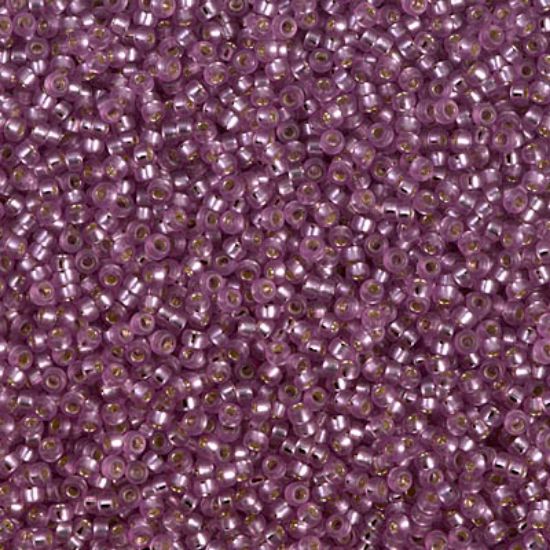 Picture of Miyuki Seed Beads 15/0 1650 Dyed Semi-Frosted Silver Lined Lavender x10g