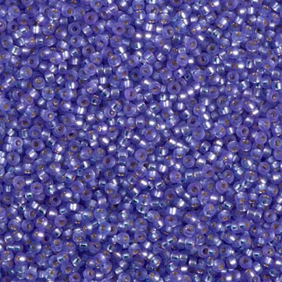 Picture of Miyuki Seed Beads 15/0 1654 Dyed Semi-Frosted Silver Lined Purple x10g