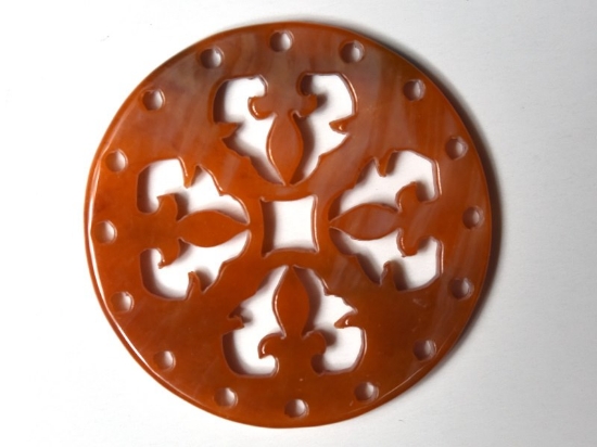 Picture of Laser Cut Components 27mm round Amber x1