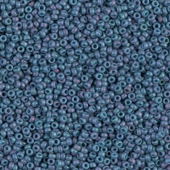 Picture of Miyuki Seed Beads 15/0 2030 Mat Metallic Steel Blue Luster x10g