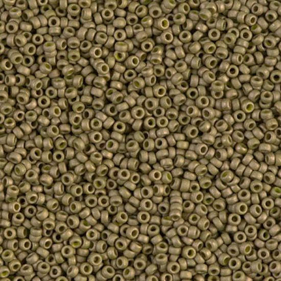 Picture of Miyuki Seed Beads 15/0 2032 Mat Opaque Golden Olive Luster x10g