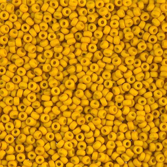 Picture of Miyuki Seed Beads 15/0 1233 Mat Opaque Mustard x10g