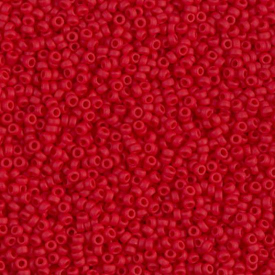 Picture of Miyuki Seed Beads 15/0 408F Mat Opaque Red x10g