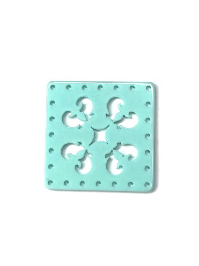 Picture of Laser Cut Components Square 30mm Light Turquoise x1