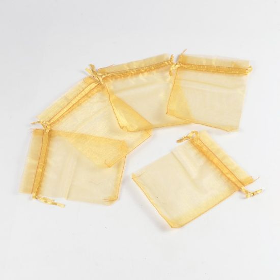 Picture of Organza Pouch 12x10cm Sunflower x10