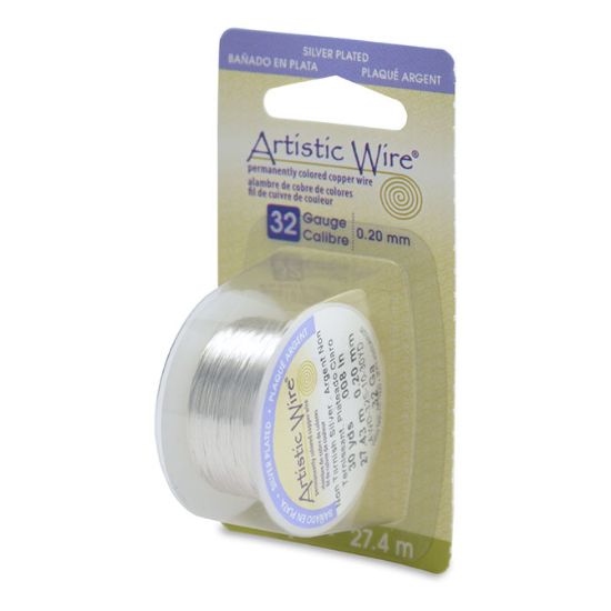 Picture of Artistic Wire 32 Gauge (.20 mm) Silver Plated  x27.4m