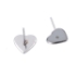 Picture of Stainless Steel Ear stud setting 8x7mm Heart Silver x10