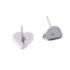 Picture of Stainless Steel Earstud Heart Setting 8x7mm Silver Tone x2