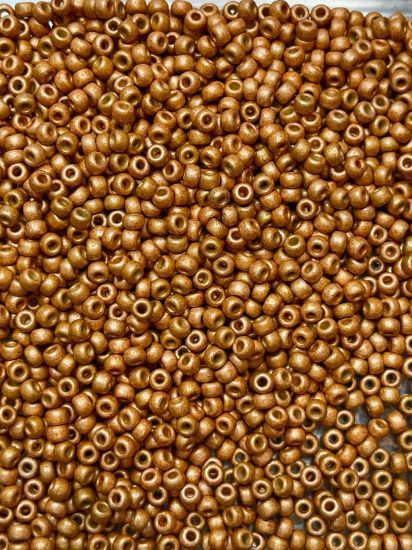 Picture of Miyuki Seed Beads 15/0 4203F Duracoat Galvanized Mat Yelow Gold x10g