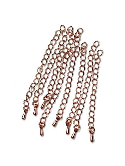 Picture of Chain Extender 70x4mm w/ drop Rose Gold x10