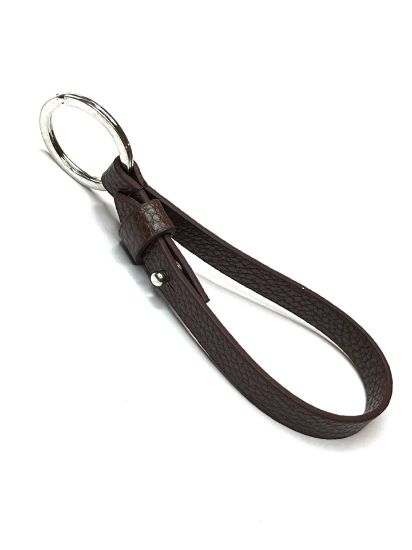 Picture of Key ring 28mm Faux Leather 10mm Brown x1