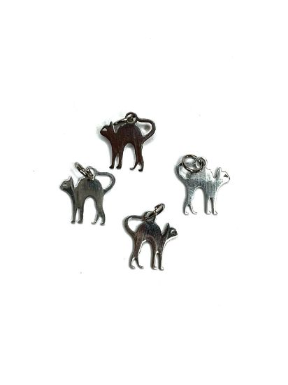 Picture of Stainless Steel Charm Cat 16x12mm x1