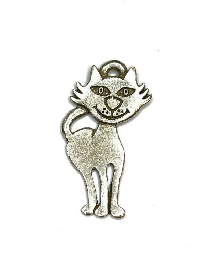 Picture of Pendant "Cat" 36x64mm Antiqued Silver x1
