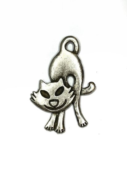 Picture of Pendant "Cat" 43x64mm Antiqued Silver x1
