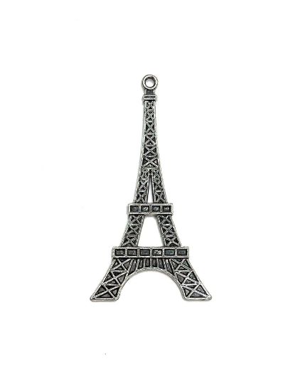 Picture of Pendant "Eiffel Tower" 36x69mm Antique Silver x1