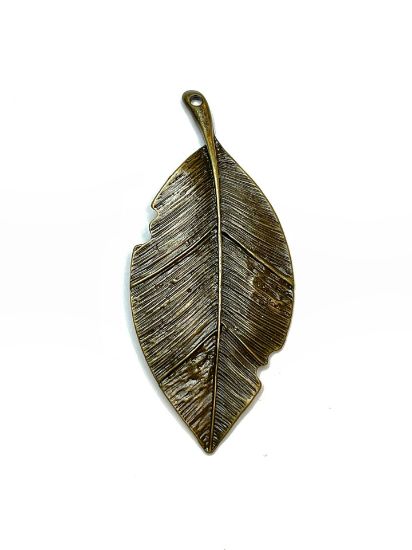 Picture of Pendant Leaf 30x75mm Antique Bronze x1