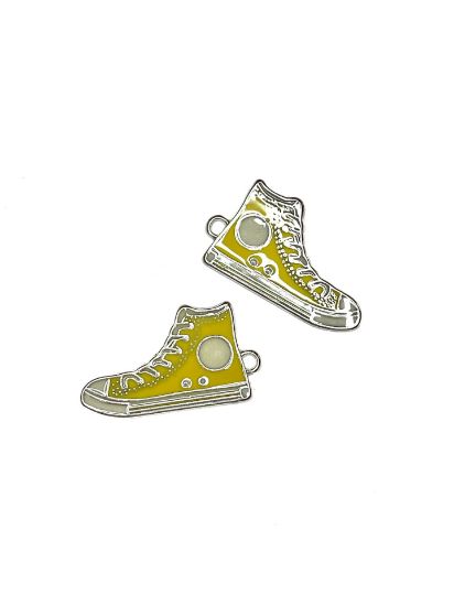 Picture of Pendant Epoxy "Basket Shoes" 17x40mm Yellow x1