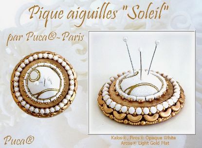 Изображение Soleil Beaded Pincushion Pattern – Instant Download or Printed Copy