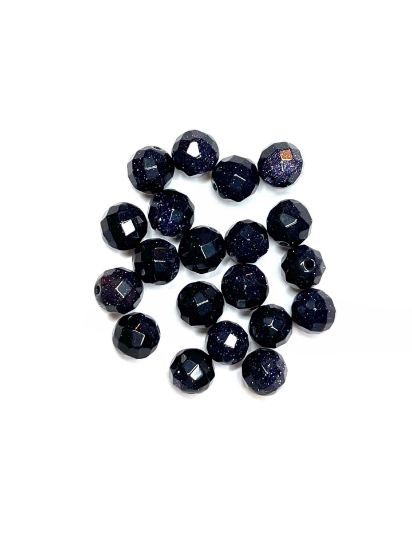 Picture of Blue Goldstone (MM) 8mm faceted x10