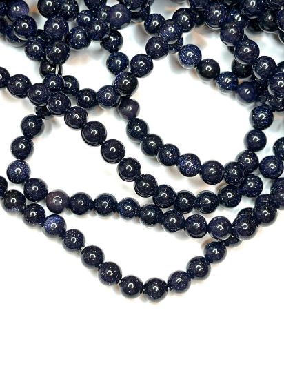 Picture of Blue Goldstone (MM) 6mm round x38cm