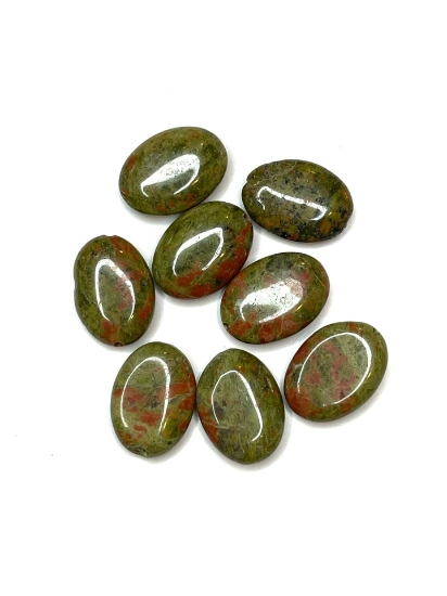 Picture of Unakite bead 13x18mm oval x10